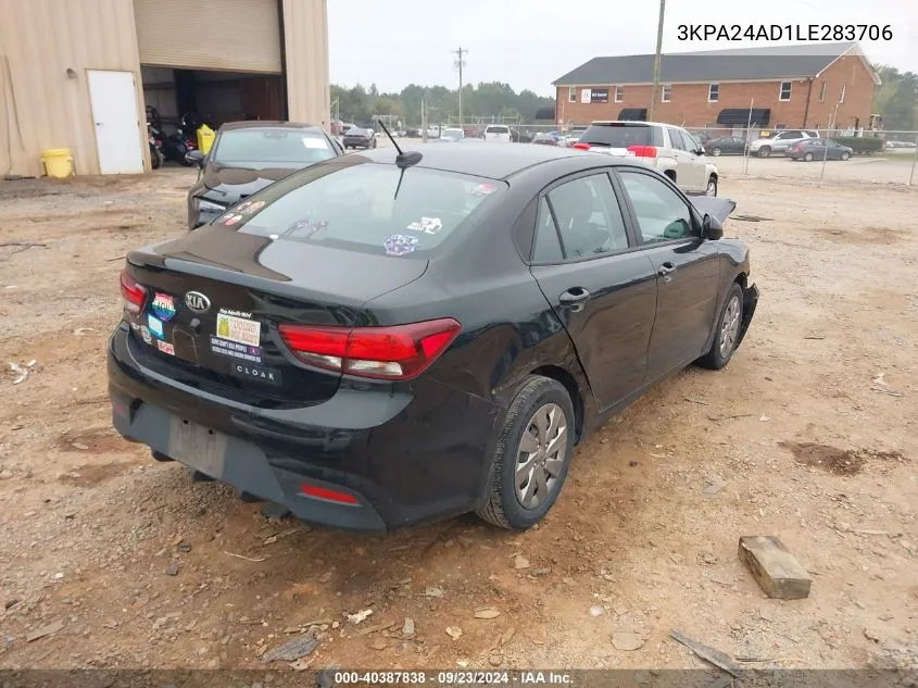 2020 Kia Rio Lx/S VIN: 3KPA24AD1LE283706 Lot: 40387838