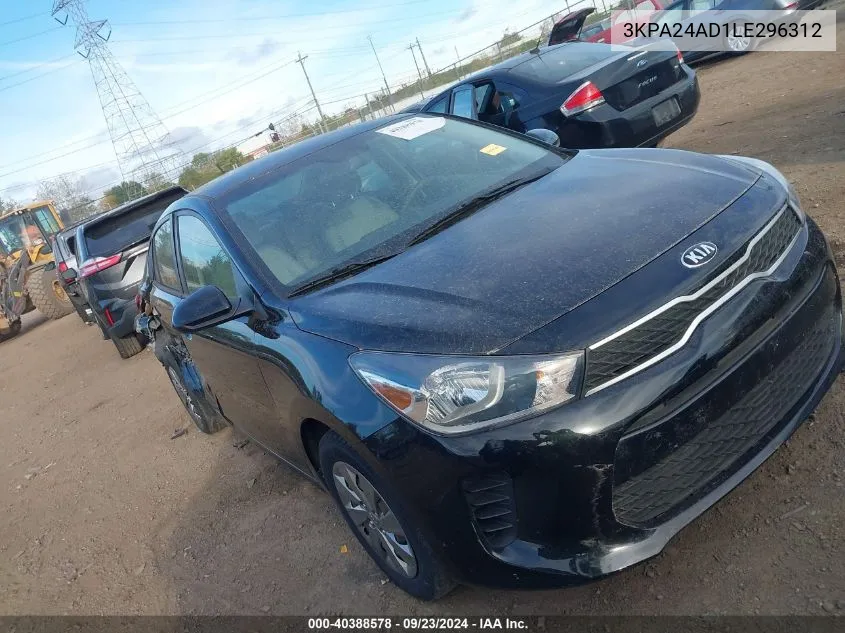 3KPA24AD1LE296312 2020 Kia Rio S