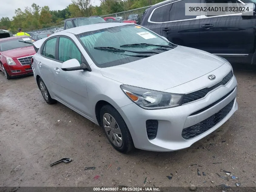 2020 Kia Rio Lx VIN: 3KPA24AD1LE323024 Lot: 40409807