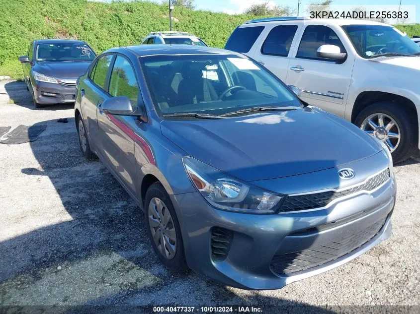 2020 Kia Rio Lx/S VIN: 3KPA24AD0LE256383 Lot: 40477337