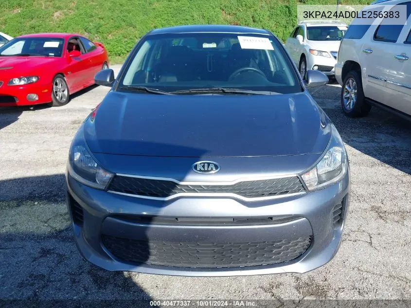 2020 Kia Rio Lx/S VIN: 3KPA24AD0LE256383 Lot: 40477337