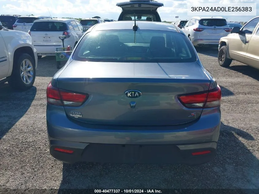 2020 Kia Rio Lx/S VIN: 3KPA24AD0LE256383 Lot: 40477337