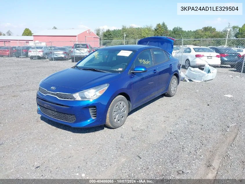 2020 Kia Rio S VIN: 3KPA24AD1LE329504 Lot: 40486065