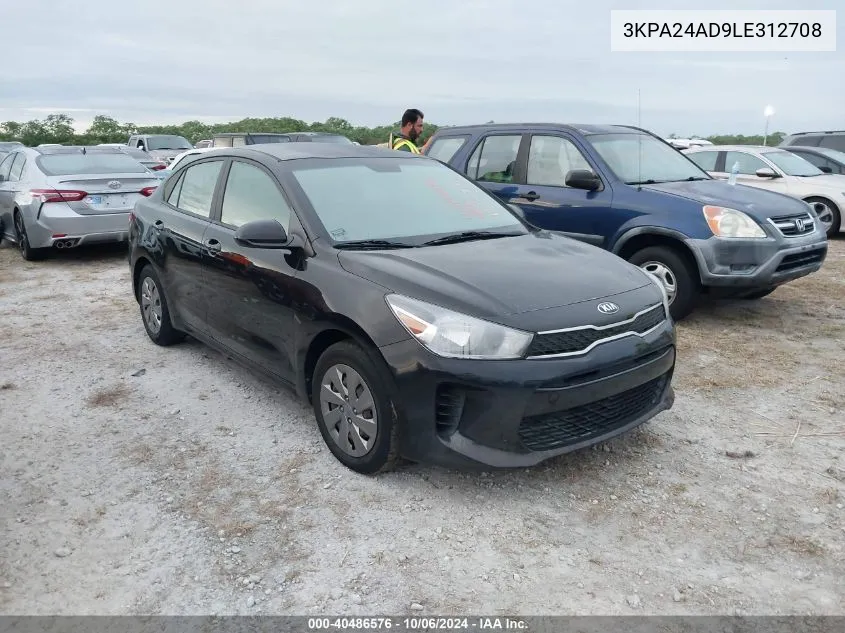 2020 Kia Rio Lx/S VIN: 3KPA24AD9LE312708 Lot: 40486576