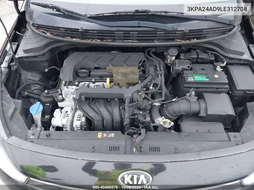 2020 Kia Rio Lx/S VIN: 3KPA24AD9LE312708 Lot: 40486576