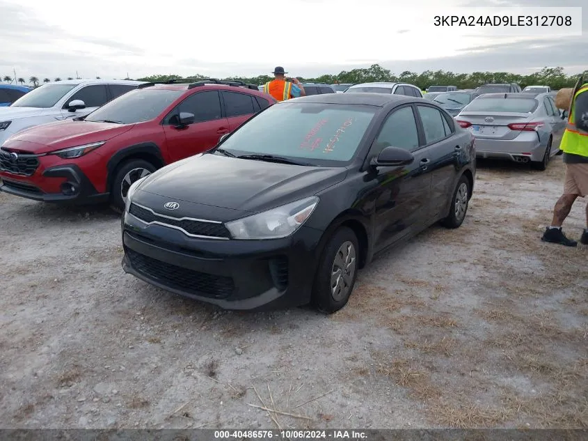 2020 Kia Rio Lx/S VIN: 3KPA24AD9LE312708 Lot: 40486576