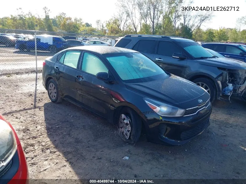 2020 Kia Rio S VIN: 3KPA24AD1LE262712 Lot: 40499744