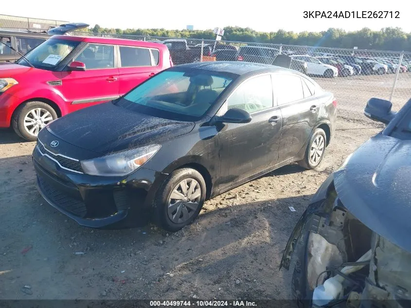 2020 Kia Rio S VIN: 3KPA24AD1LE262712 Lot: 40499744