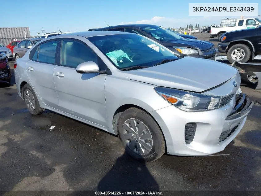 3KPA24AD9LE343439 2020 Kia Rio Lx