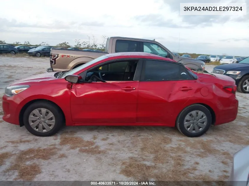 2020 Kia Rio Lx/S VIN: 3KPA24AD2LE297324 Lot: 40633571