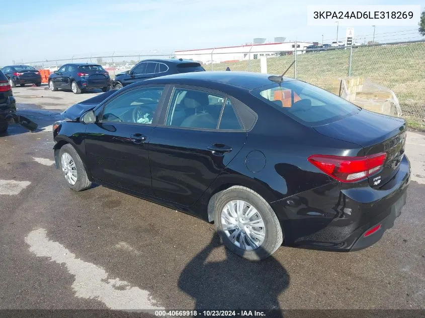 2020 Kia Rio S VIN: 3KPA24AD6LE318269 Lot: 40669918