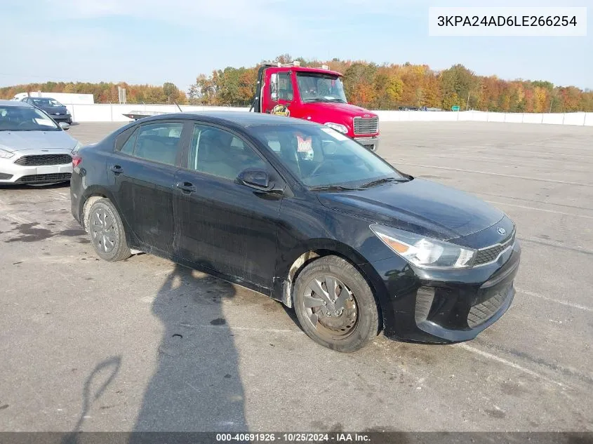 2020 Kia Rio Lx VIN: 3KPA24AD6LE266254 Lot: 40691926