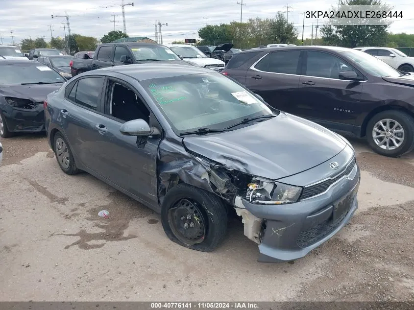 2020 Kia Rio S VIN: 3KPA24ADXLE268444 Lot: 40776141