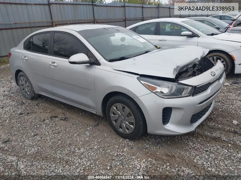 2020 Kia Rio Lx VIN: 3KPA24AD9LE338953 Lot: 40868847