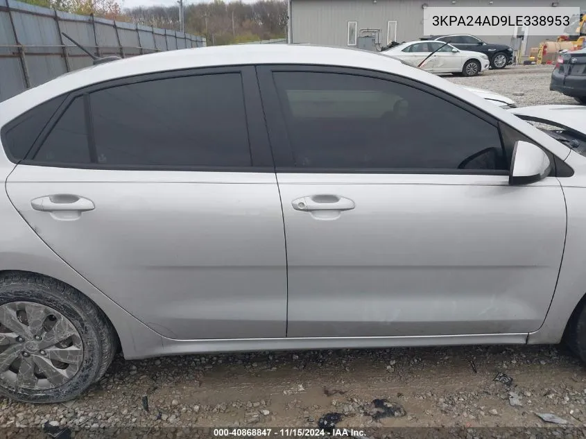 2020 Kia Rio Lx VIN: 3KPA24AD9LE338953 Lot: 40868847