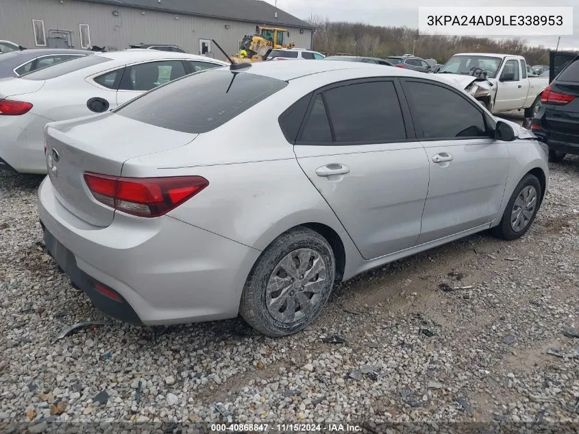 2020 Kia Rio Lx VIN: 3KPA24AD9LE338953 Lot: 40868847