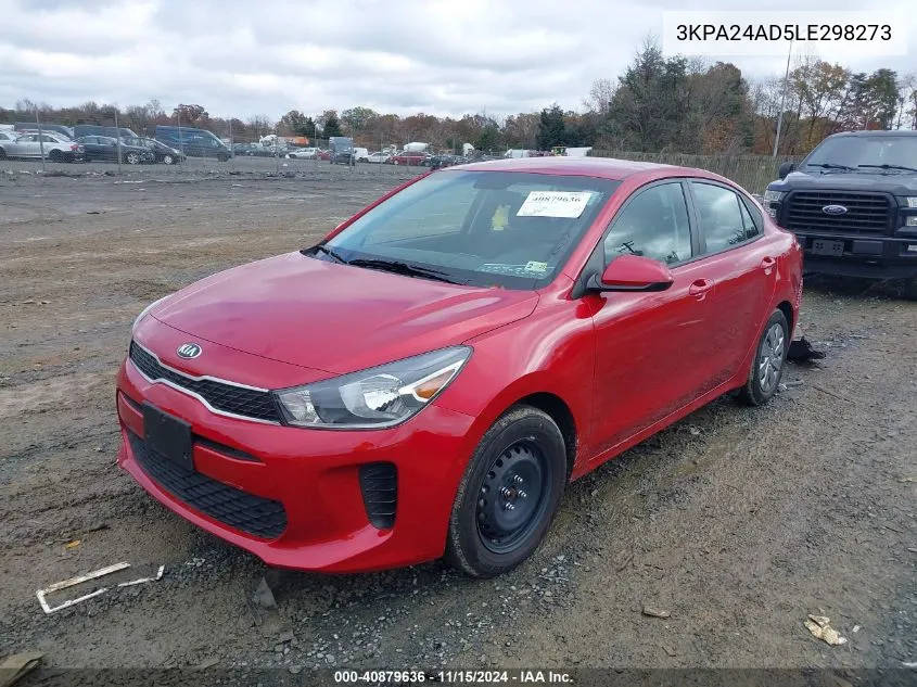 2020 Kia Rio S VIN: 3KPA24AD5LE298273 Lot: 40879636