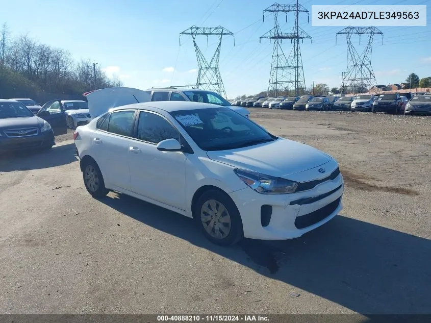 2020 Kia Rio S VIN: 3KPA24AD7LE349563 Lot: 40888210