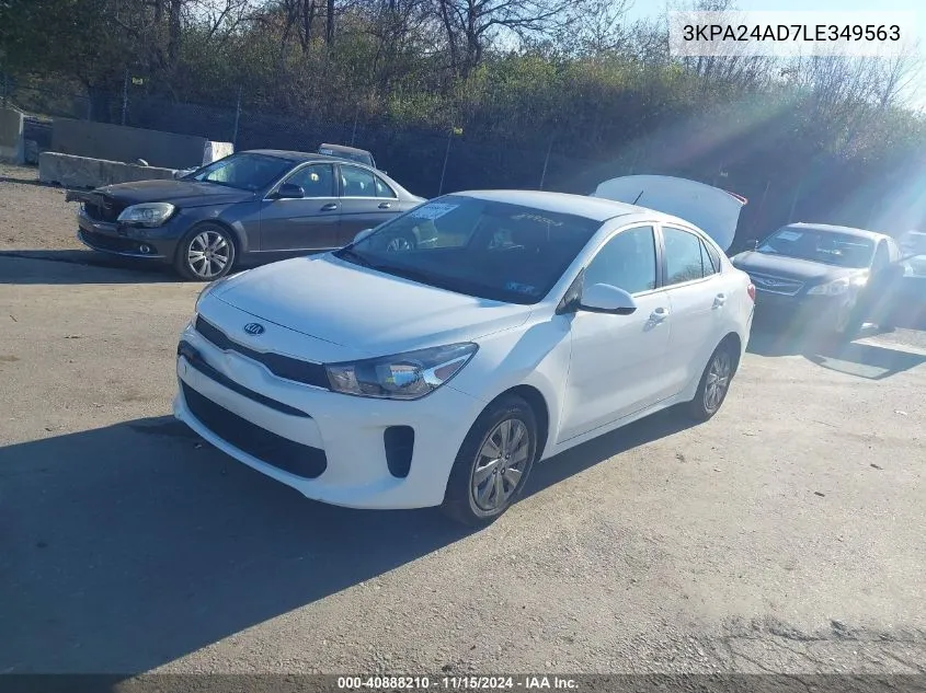 2020 Kia Rio S VIN: 3KPA24AD7LE349563 Lot: 40888210