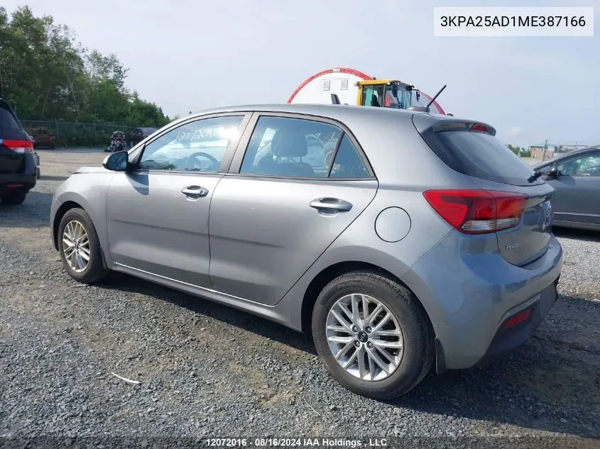 3KPA25AD1ME387166 2021 Kia Rio 5-Door