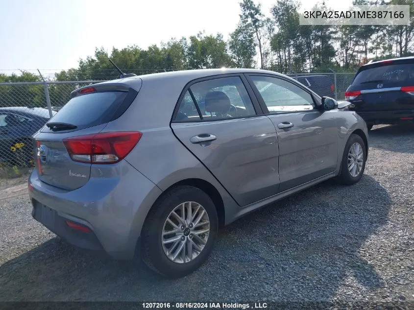 3KPA25AD1ME387166 2021 Kia Rio 5-Door