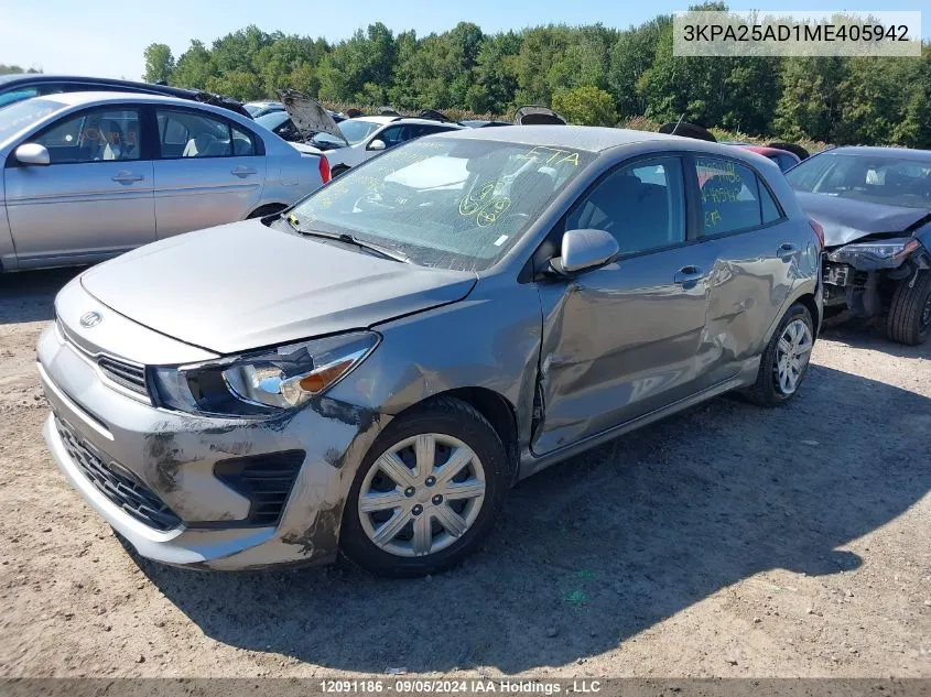 3KPA25AD1ME405942 2021 Kia Rio 5-Door