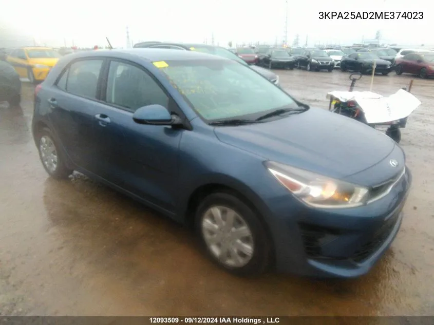 2021 Kia Rio S VIN: 3KPA25AD2ME374023 Lot: 12093509