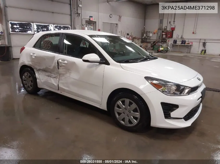 2021 Kia Rio 5-Door S VIN: 3KPA25AD4ME371298 Lot: 39331555