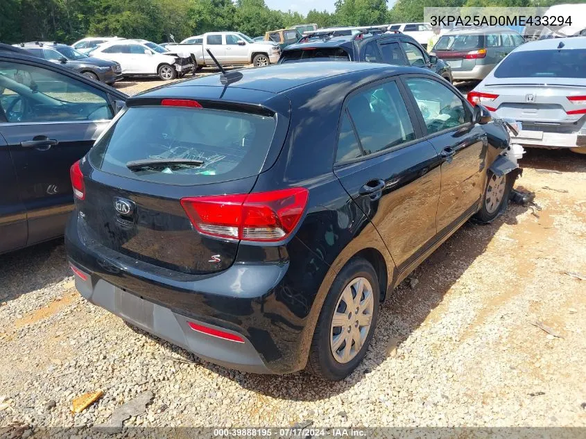 2021 Kia Rio 5-Door S VIN: 3KPA25AD0ME433294 Lot: 39888195