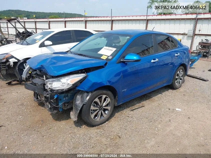 3KPA24ADXME406632 2021 Kia Rio S