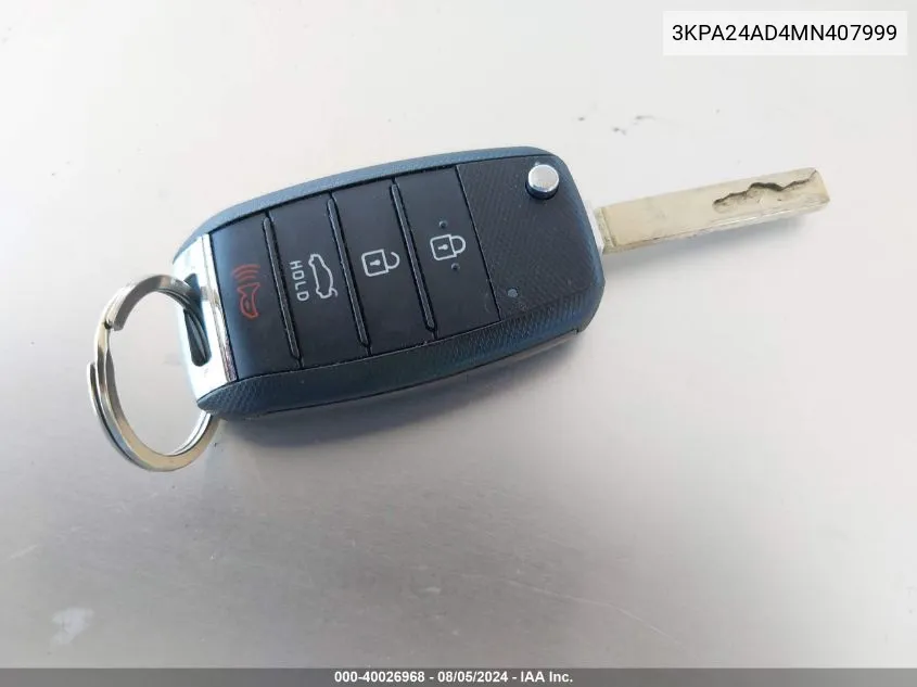 2021 Kia Rio S VIN: 3KPA24AD4MN407999 Lot: 40026968