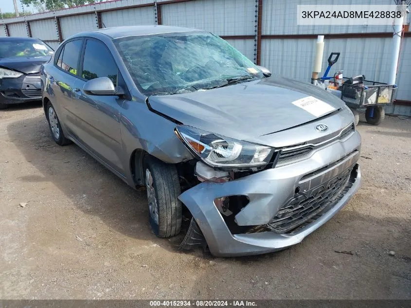 3KPA24AD8ME428838 2021 Kia Rio S