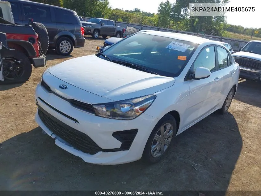 3KPA24AD1ME405675 2021 Kia Rio S