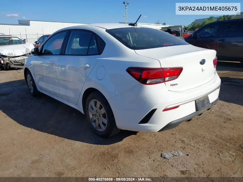 3KPA24AD1ME405675 2021 Kia Rio S