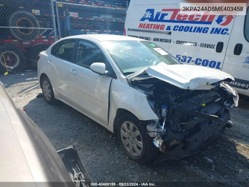 3KPA24AD5ME403458 2021 Kia Rio Lx/S