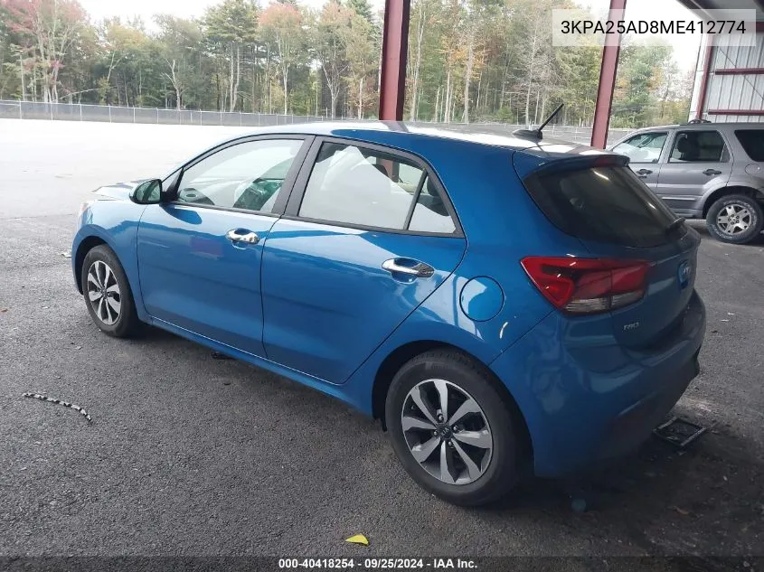 3KPA25AD8ME412774 2021 Kia Rio 5-Door S