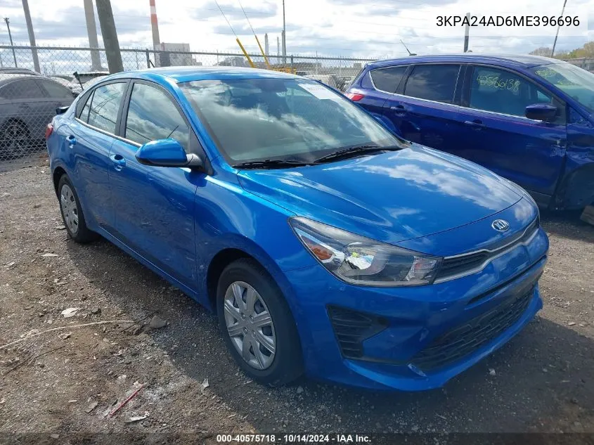 2021 Kia Rio S VIN: 3KPA24AD6ME396696 Lot: 40575718