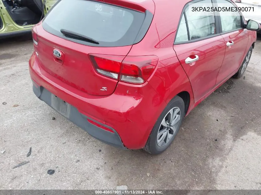 2021 Kia Rio 5-Door S VIN: 3KPA25AD5ME390071 Lot: 40857901