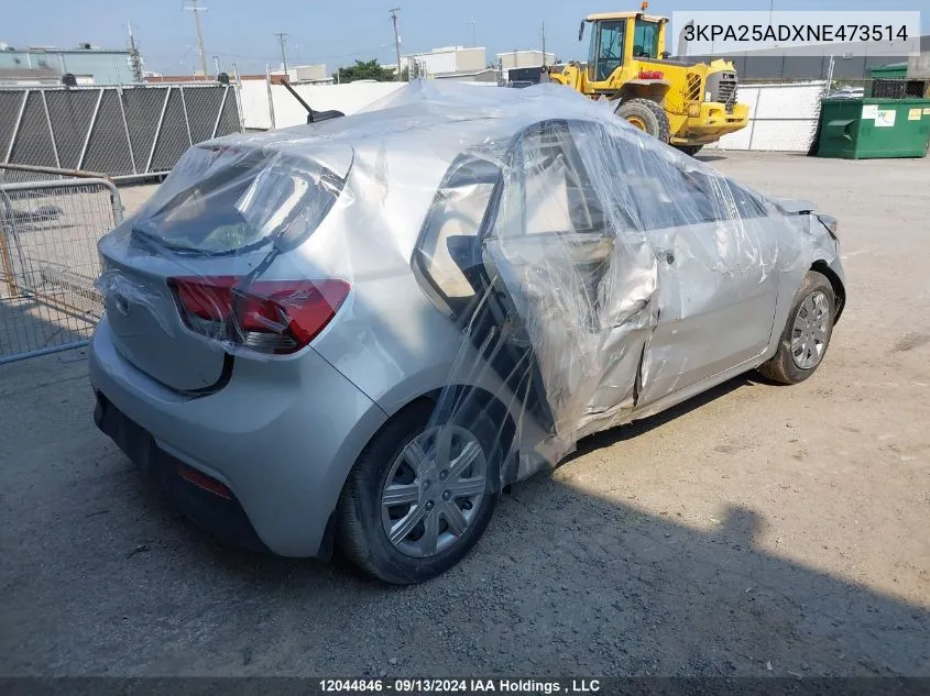 3KPA25ADXNE473514 2022 Kia Rio 5-Door