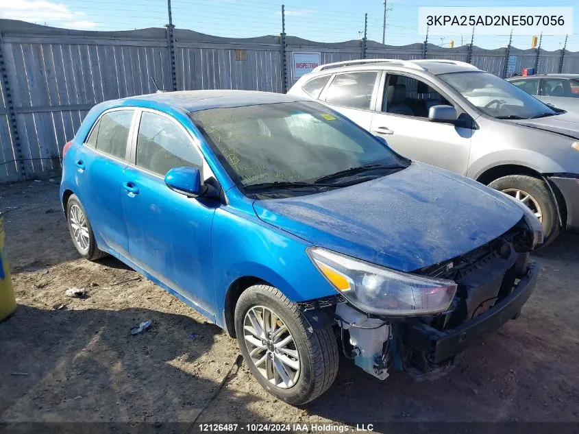 2022 Kia Rio 5-Door VIN: 3KPA25AD2NE507056 Lot: 12126487