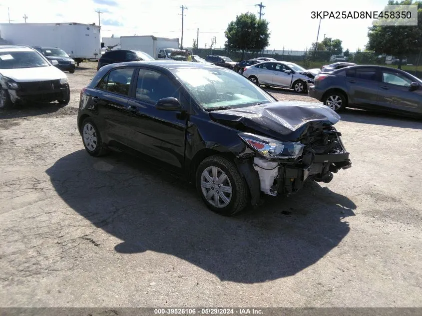 3KPA25AD8NE458350 2022 Kia Rio 5-Door S