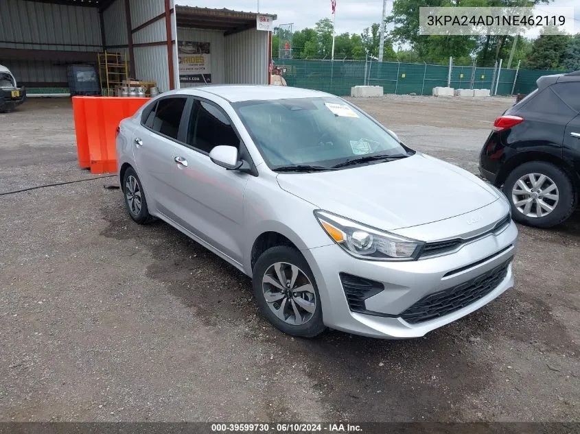 2022 Kia Rio S VIN: 3KPA24AD1NE462119 Lot: 39599730