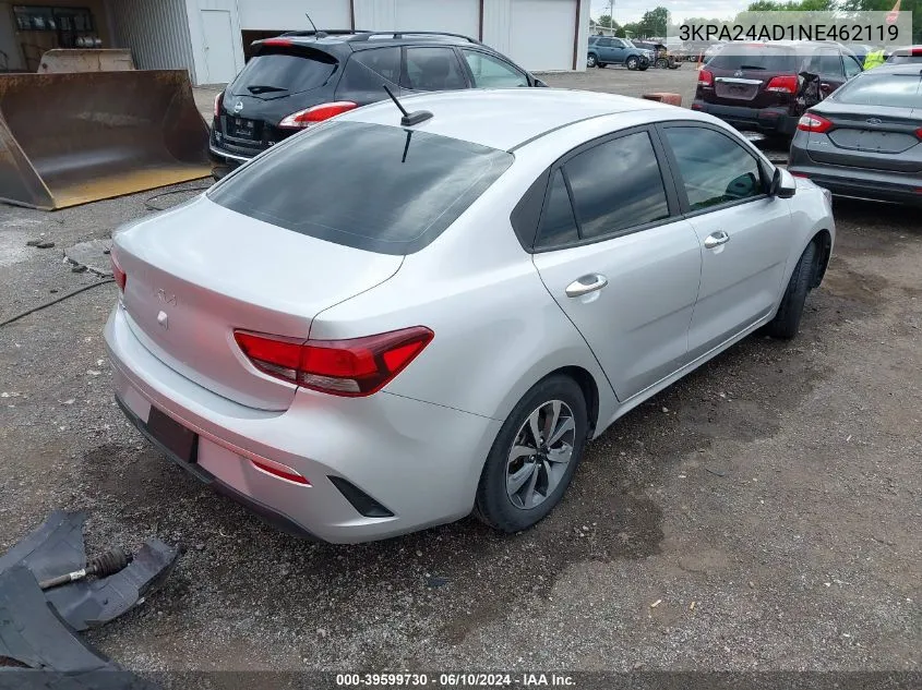 3KPA24AD1NE462119 2022 Kia Rio S