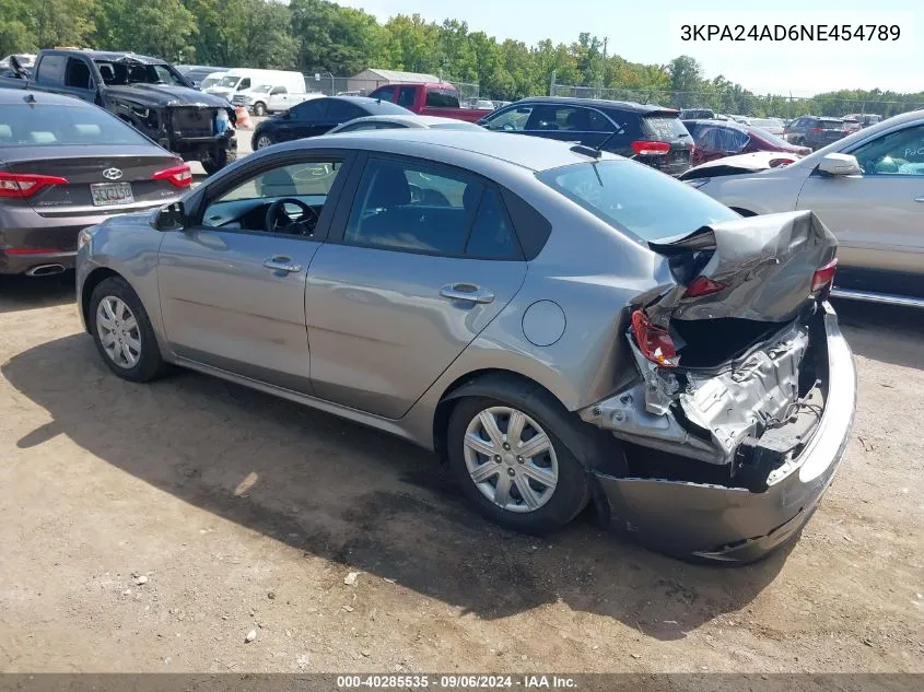 3KPA24AD6NE454789 2022 Kia Rio S