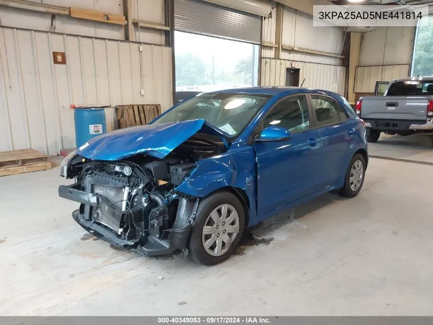 2022 Kia Rio S VIN: 3KPA25AD5NE441814 Lot: 40349053