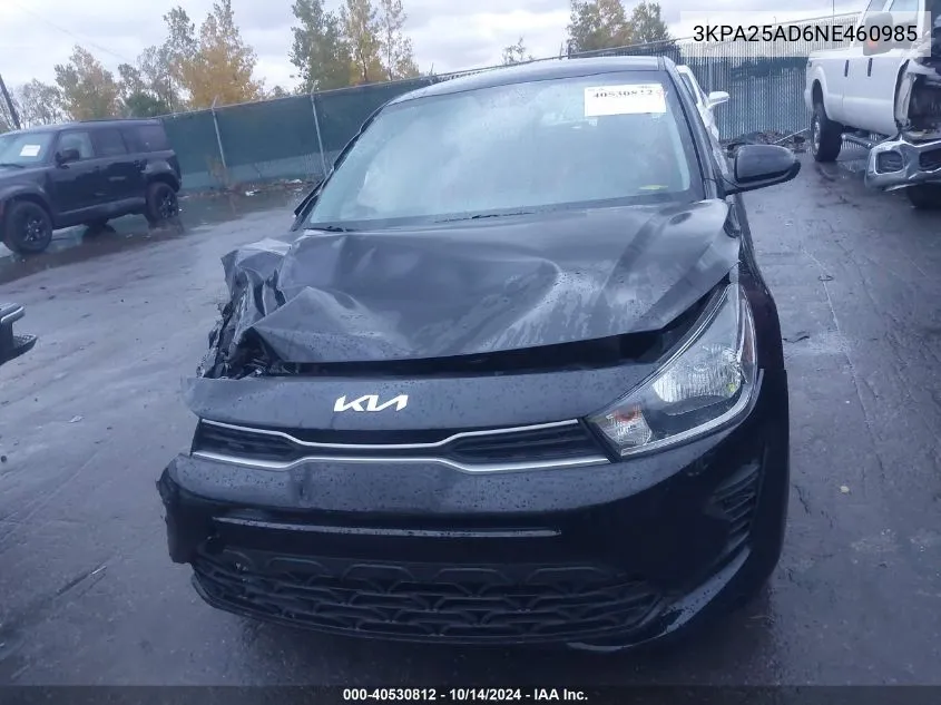 2022 Kia Rio 5-Door S VIN: 3KPA25AD6NE460985 Lot: 40530812