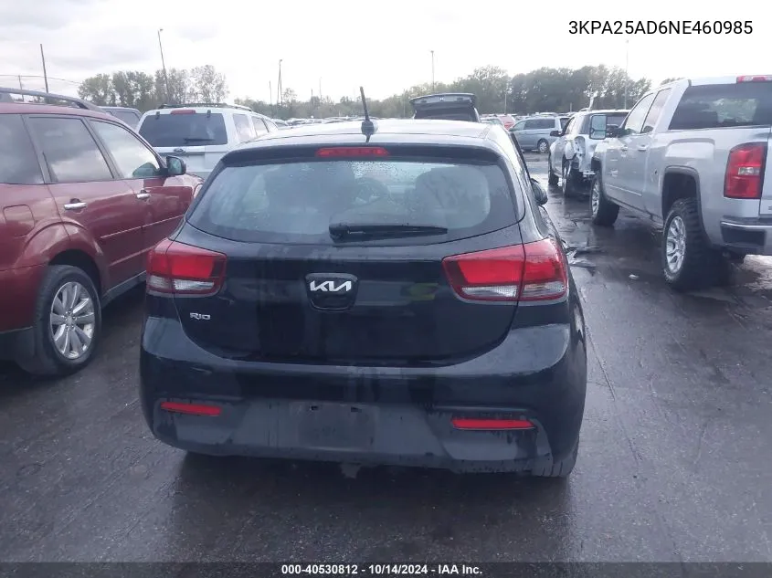 2022 Kia Rio 5-Door S VIN: 3KPA25AD6NE460985 Lot: 40530812