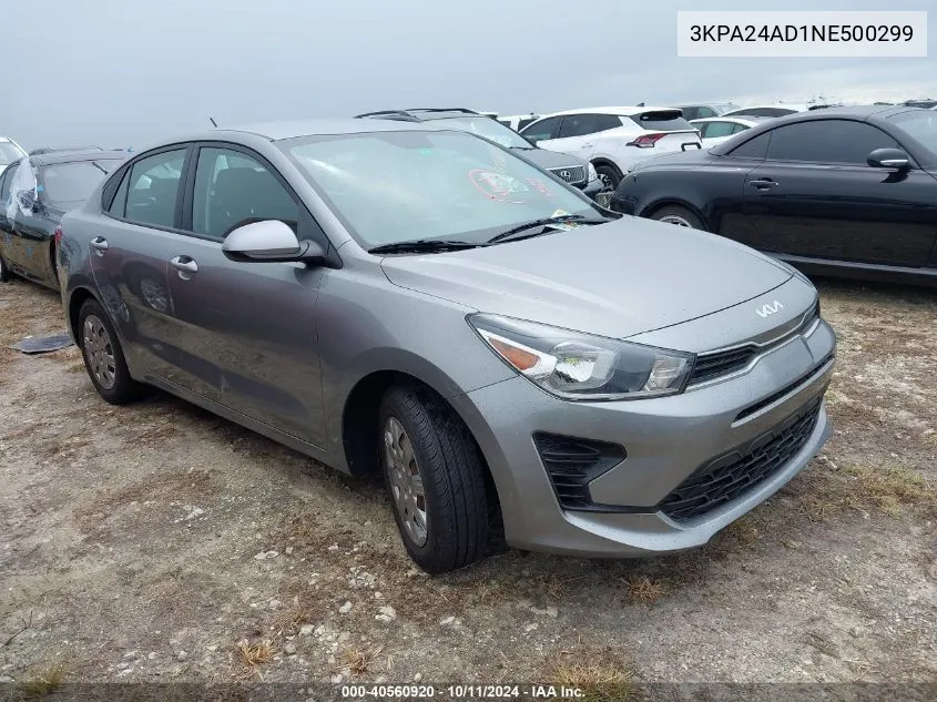 2022 Kia Rio S VIN: 3KPA24AD1NE500299 Lot: 40560920