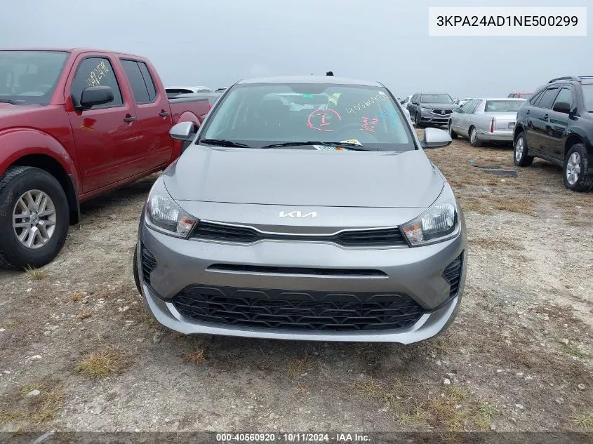 2022 Kia Rio S VIN: 3KPA24AD1NE500299 Lot: 40560920