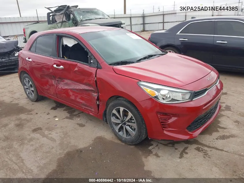 2022 Kia Rio 5-Door S VIN: 3KPA25AD1NE444385 Lot: 40598442